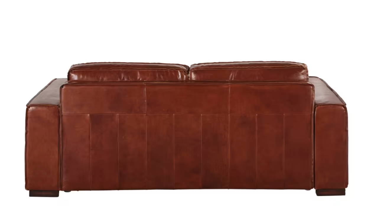 Colonel - Canapé convertible 3 places en cuir marron 5