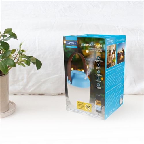 Diffuseur d’ambiance 2 en 1 Lanaform Summer Night Bleu et Blanc 5