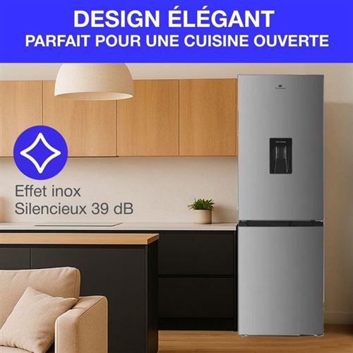 Réfrigérateur congélateur bas - 251L -Total No Frost(Sans givre) - Inox - L 55 cm x H 180 cm 2