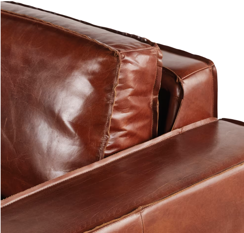 Colonel - Canapé convertible 3 places en cuir marron 4