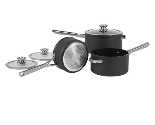 Batterie de cuisine empilable Shark Ninja Foodi ZEROSTICK 3 pièces Noir 2