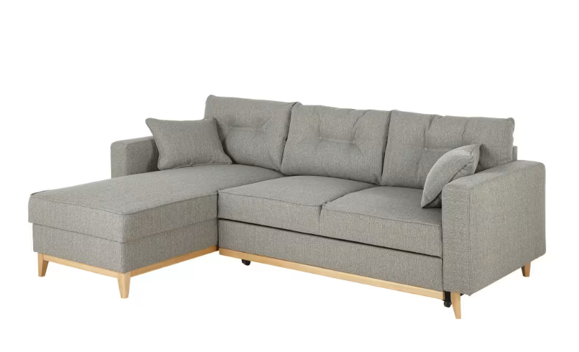 Brooke - Canapé d'angle convertible 3/4 places gris clair 2