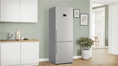 Série 6 Réfrigérateur combiné pose-libre 203 x 70 cm Acier brossé anti-traces, Total No Frost KGN49AIBT 2