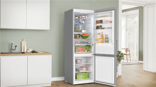 Série 6 Réfrigérateur combiné pose-libre 203 x 70 cm Acier brossé anti-traces, Total No Frost KGN49AIBT 3
