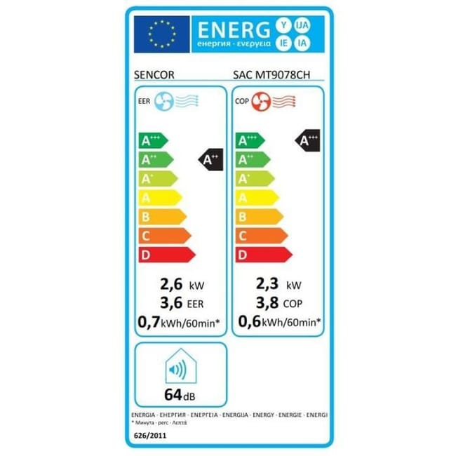Mobile Klimaanlage Sencor SAC MT9078CH – 9.000 BTU, Wi-Fi, 5 Betriebsmodi, für Räume bis 35 m² 4