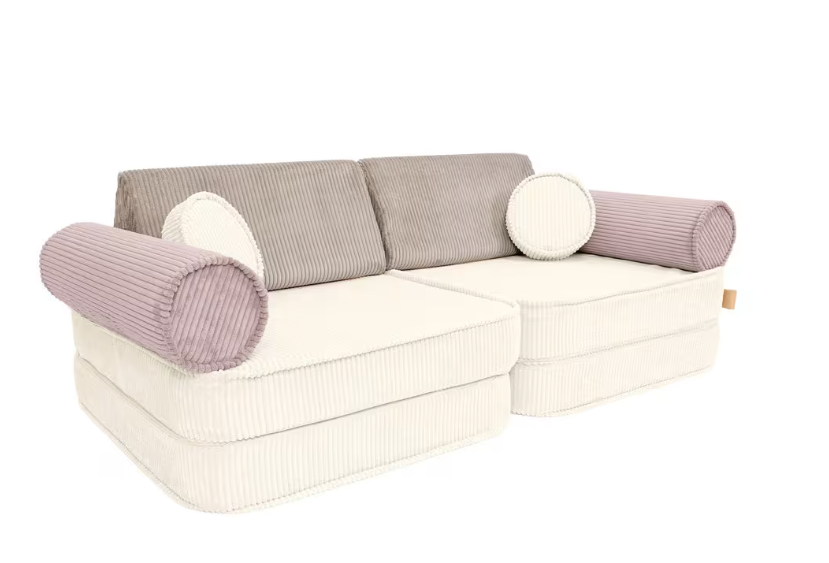 Aesthetic - Canapé modulable Premium Latte velours 8 pcs AESTHETIC